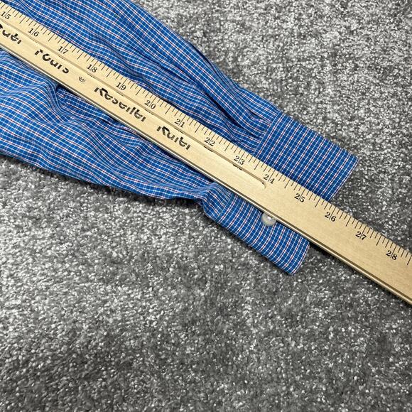 Tailorbyrd Dress Shirt Mens Extra Large Golf Plaid Button Down Blue Cotton - Picture 13 of 13